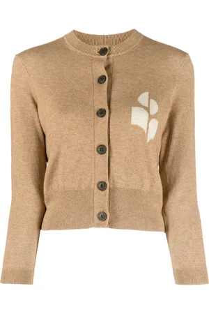 Marant Etoile Newton intarsia-logo cropped cardigan