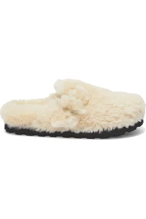 Jil Sander Round-toe shearling slippers