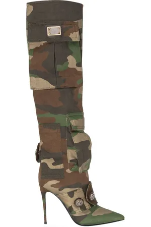 Dolce & Gabbana Camouflage-pattern pointed-toe boots
