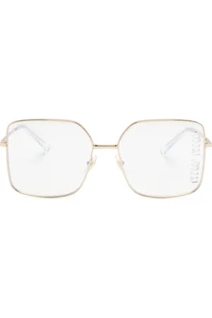 Miu Miu Logo-engraved square-frame glasses