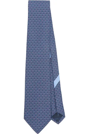 Salvatore Ferragamo Gancini-print silk tie