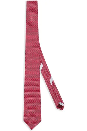 Salvatore Ferragamo Gancini-print silk tie