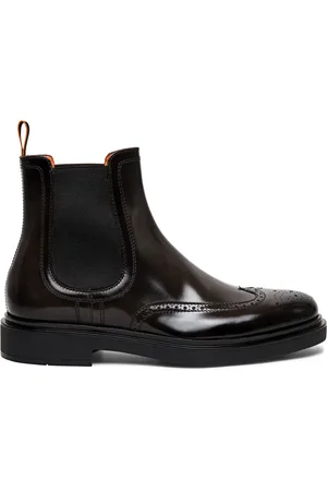 santoni Perforated leather Chelsea boots