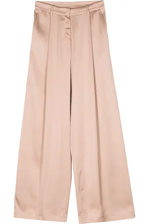 Nº21 High-waist palazzo satin trousers