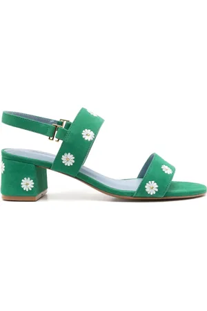 Blue Bird Little Daisy 50mm suede mules