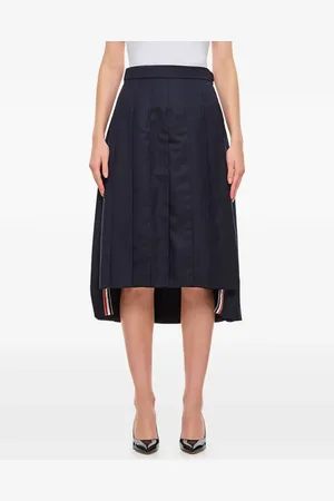 Thom Browne Super 120s twill pleated skirt