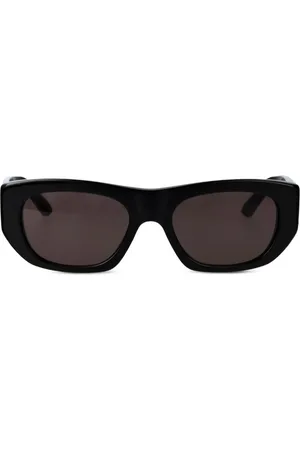 Alexander McQueen Logo-print geometric-frame sunglasses