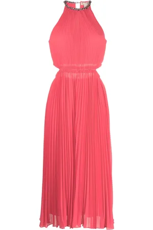 Michael Kors Pleated halterneck midi dress
