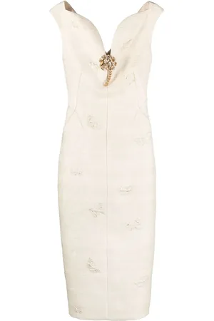 Roberto Cavalli Jacquard-pattern midi dress