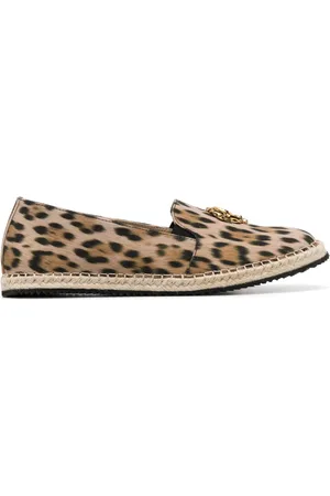 Roberto Cavalli Logo-plaque animal-print espadrilles