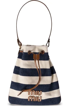 Miu Miu Striped bucket bag
