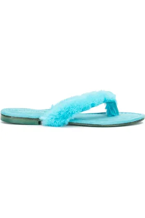 Madison.Maison Ivanka artificial fur thong sandal