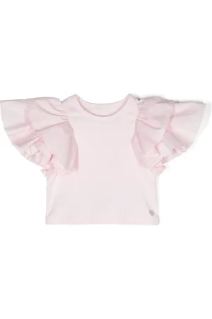 Lapin House Ruffle-detail cropped T-shirt