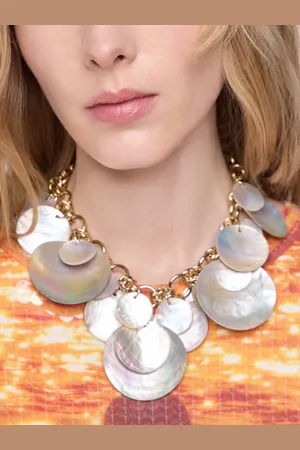 Paco rabanne Shell-discs necklace