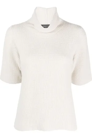 Fabiana Filippi Waffle-knit roll-neck T-shirt
