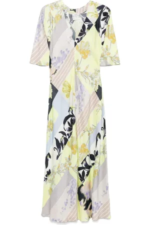 FORTE FORTE Mix-print maxi dress
