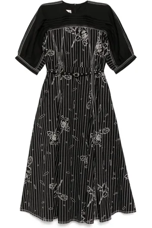 LOVEBIRDS Printed raglan-sleeved dress