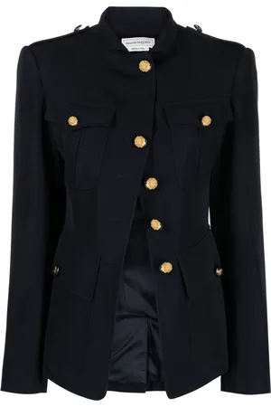 Alexander McQueen Asymmetric military jacket