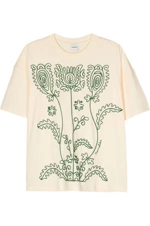 Nanushka Wren floral-embroidered T-shirt