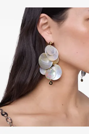 Paco rabanne Shell Discs earrings