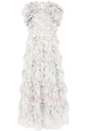 Needle & Thread Hydrangea Genevieve ruffle gown