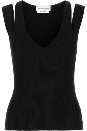 Alexander McQueen Ribbed-knit tank top