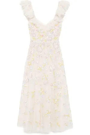 Needle & Thread Sequin dandelion ruffle ballerina dress