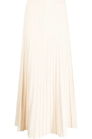 By Malene Birger High-waisted pleated midi skirt