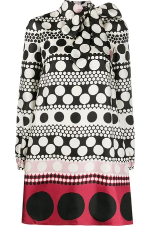 VALENTINO GARAVANI Long-sleeve polka-dot dress