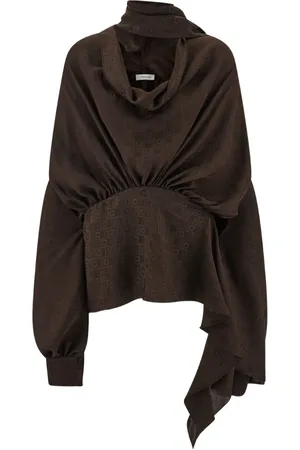Salvatore Ferragamo Monogram silk blouse