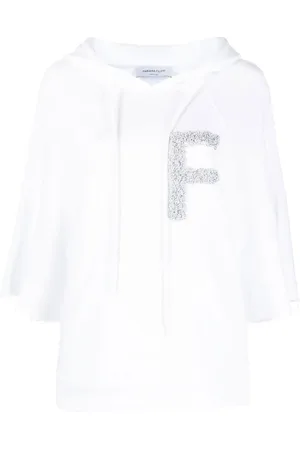 Fabiana Filippi Logo-embroidered cotton hoodie