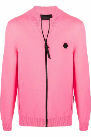 Philipp Plein Logo-patch zip-up cardigan