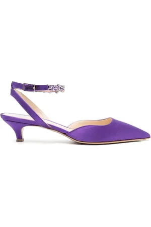 P.A.R.O.S.H. 50mm satin crystal-detail pumps