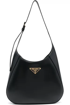 Prada Triangle-logo leather shoulder bag