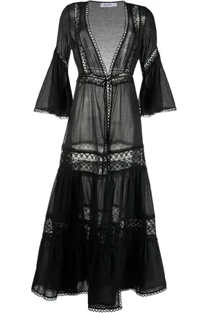 CHARO RUIZ IBIZA Floral-lace embroidered V-neck dress