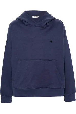 A PAPER KID Logo-plaque cotton hoodie