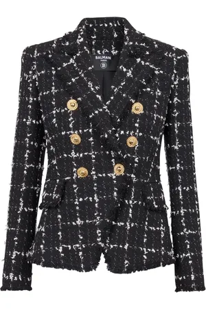 Balmain 6-Button double-breasted tweed blazer