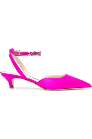 P.A.R.O.S.H. 50mm satin crystal-detail pumps