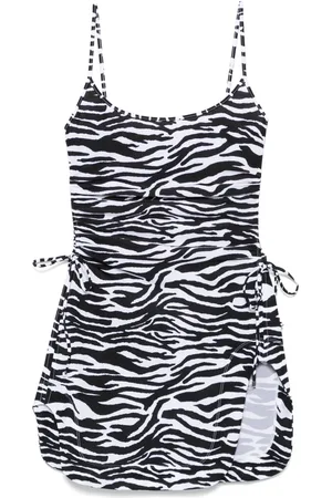 The Attico Zebra-print mini dress