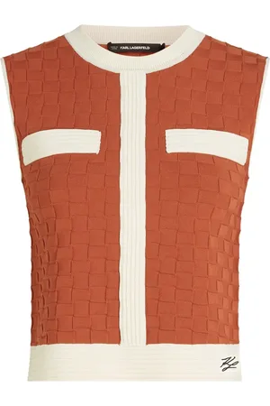 Karl Lagerfeld Contrast-piping sleeveless top