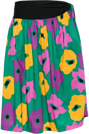Saint Laurent 1970s floral-print midi skirt