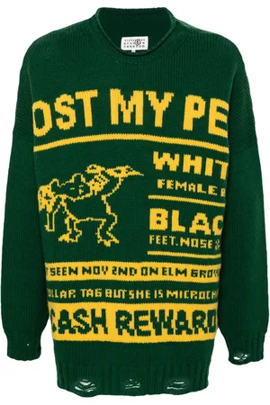 Maison Margiela Intarsia-knit sweater