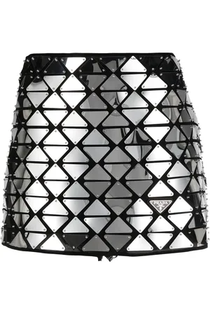 Prada Triangle-plaque mini skirt