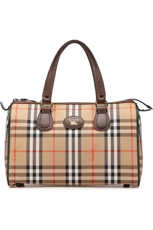 Burberry 20th Century Haymarket Check Canvas boston bag