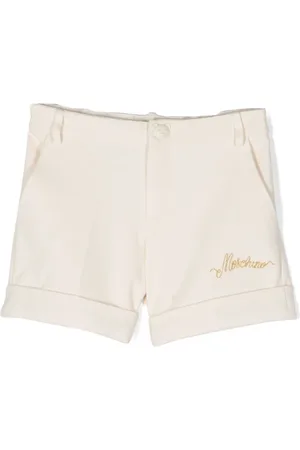 Moschino Logo-embroidered piqué shorts