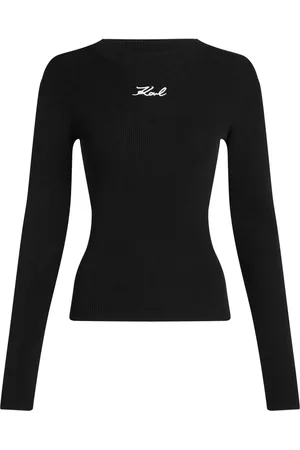 Karl Lagerfeld Logo-embroidered T-shirt