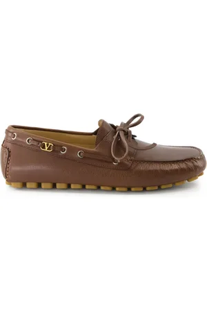 VALENTINO GARAVANI Driver Fastaway leather loafers