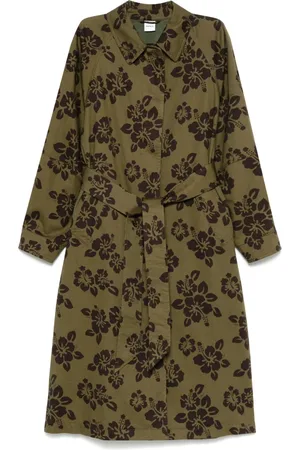 Aspesi Hibiscus-print coat