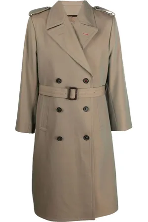Maison Margiela Double-breasted wool trench coat