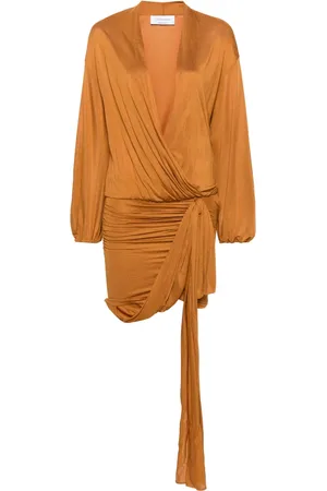 BLUMARINE Long-sleeve wrap minidress